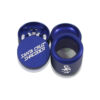 open blue SCS traveler herb grinder