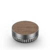 Vessel Mill Grinder in Walnut with a three-piece aluminium body and a genuine wood inlay EU
