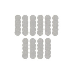 stainless steel filters on white background