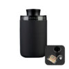 Arizer black herb jar with airtight seal and removable glass chamber storage