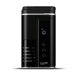 Arizer Go SRT switched on with greeting icon visible on the display screen