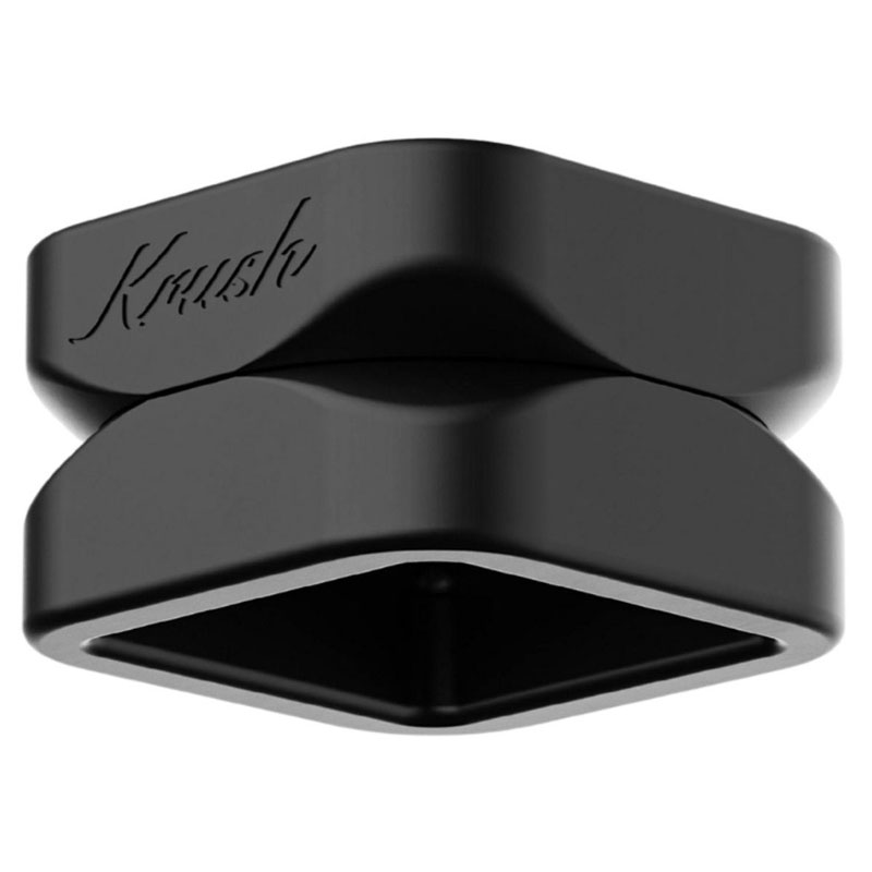 KRUSH KUBE 2.0 black aluminium grinder, side view