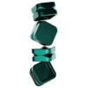 KRUSH KUBE 2.0 emerald green grinder shown in an exploded view