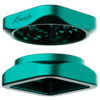 Emerald Green Krush Kube 2.0 XL Grinder separated to show the interior