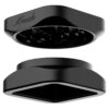 Black Noir Krush Kube 2.0 XL Grinder separated to show the interior