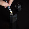 Concentrate being added to the open eChamber of the Dr. Dabber Ghost 2