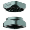 Open KRUSH KUBE 2.0 space grey grinder showing the teeth and chamber