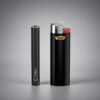 Size comparison between a CCELL M4 battery and BIC lighter