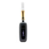 Front view of the black G Pen 510 OG battery attached to a gold 510-thread cartridge
