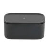 Closed black PAX Large Stash Jar with aluminium construction for airtight and discreet dry herb storage