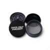Grey Split Series Medium grinder separated to show grinding teeth, screen and collection chambers