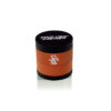 Orange and black Santa Cruz Shredder Split Series Medium 4 piece grinder closed