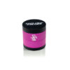 Pink and black Santa Cruz Shredder Split Series Medium grinder shown closed